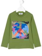 Moschino Kids - Peace Printed Longsleeved T-shirt - Kids - Cotton - 4 Yrs, Green
