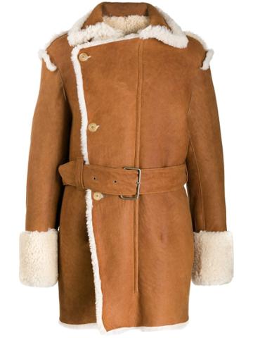 Ann Demeulemeester Shearling-lined Coat - Brown