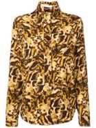 Victoria Beckham Abstract Print Shirt - Brown