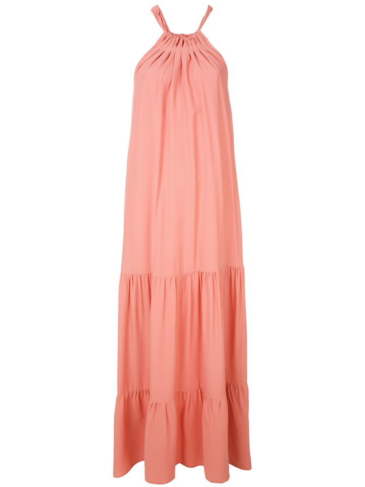 Erika Cavallini Halter-neck Gathered Dress - Nude & Neutrals