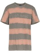 Liam Hodges Logo Printed And Bleached Cotton T-shirt - Grey