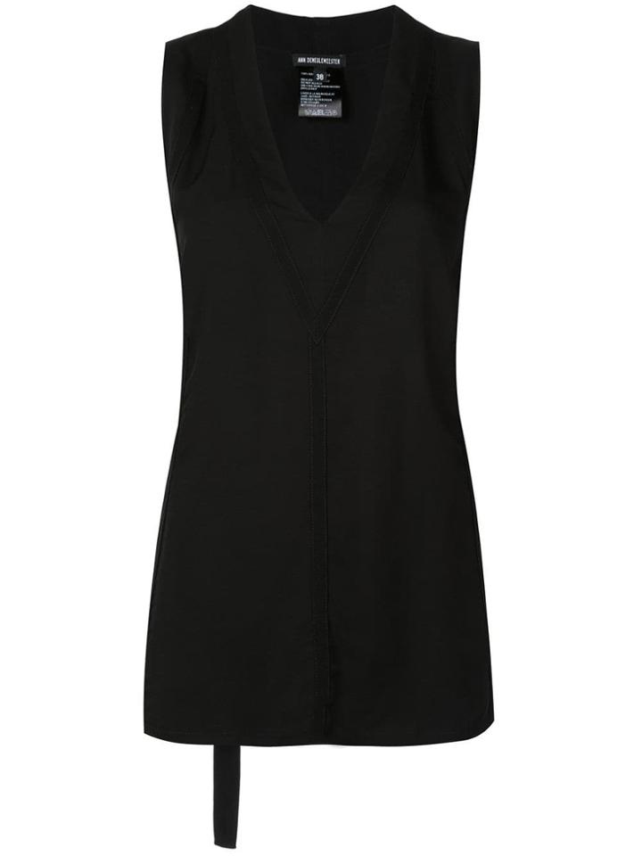 Ann Demeulemeester Chastain Sleeveless Top - Black