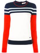 Tory Burch - Striped Jumper - Women - Cashmere - S, Women's, White, Cashmere