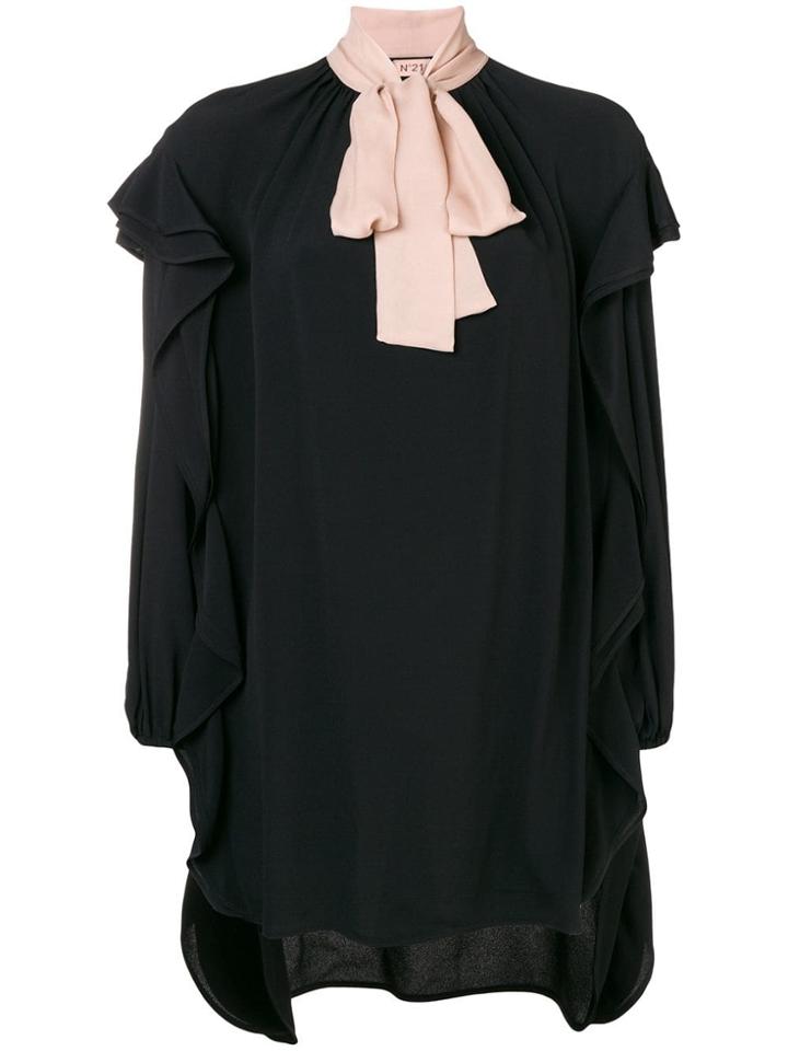No21 Bow Short Dress - Black