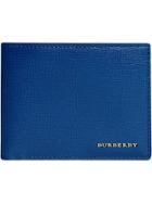Burberry London Leather Bifold Wallet - Blue