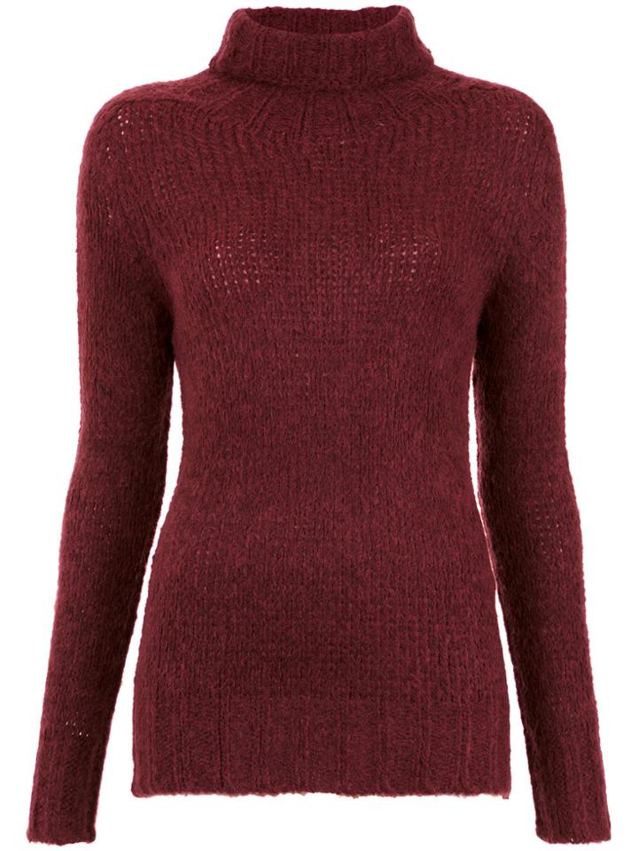 Cecilia Prado Turtle Neck Tricot Blouse - Red