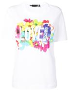 Love Moschino Floral Logo T-shirt - White