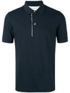 Armani Collezioni - Zip Detail Polo - Men - Cotton/spandex/elastane - M, Blue, Cotton/spandex/elastane