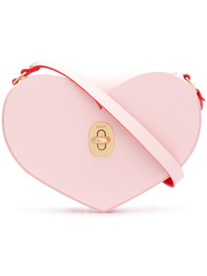 Niels Peeraer Bow Buckle Heart S Bag - Pink