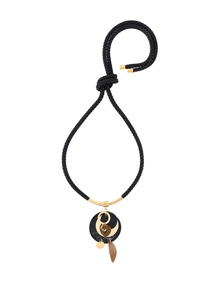 Marni Circular Pendant Neckace, Women's, Black