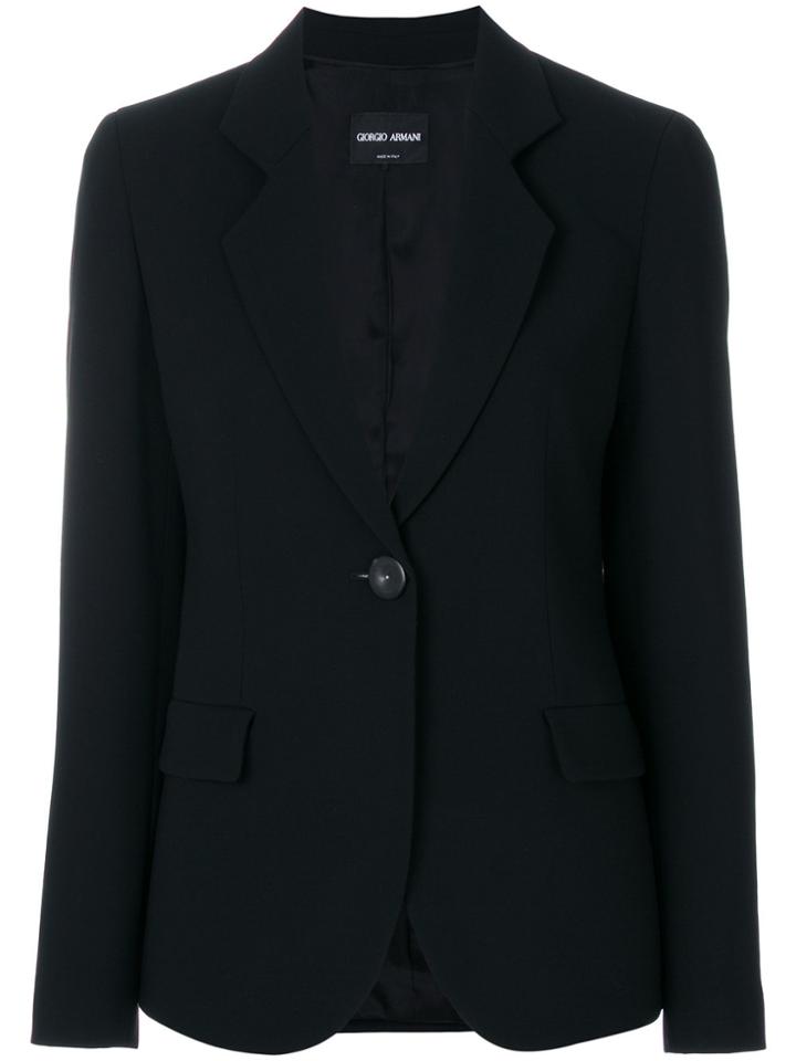 Giorgio Armani Fitted Blazer - Black
