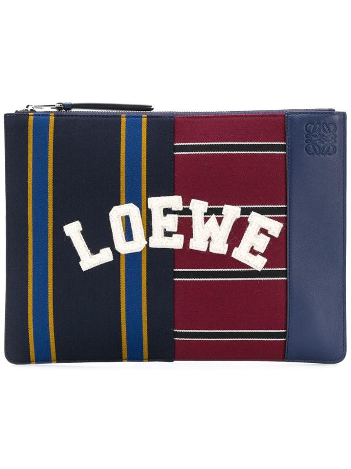 Loewe Loewe - Woman - Medium Flat Pouch Varsity - Blue
