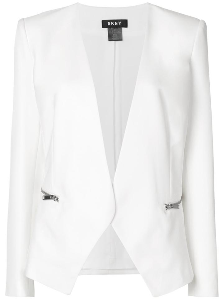 Dkny Classic Fitted Blazer - White