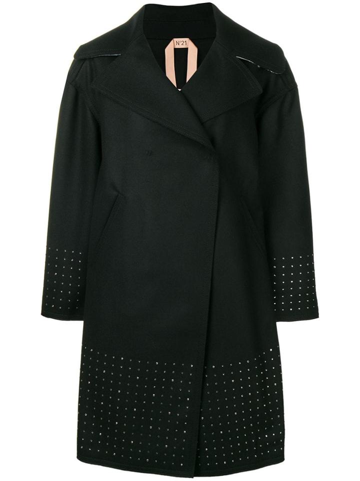 No21 Oversized Double-breasted Coat - Black