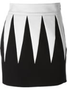 Fausto Puglisi Two Tone Fitted Mini Skirt