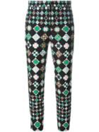 Emilio Pucci Geometric Print Trousers, Women's, Size: 40, Acetate/viscose/cotton