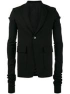 Rick Owens Weakling Deconstructed Oversized Sleeve Jacket - Black