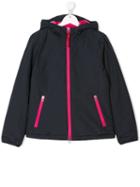 Freedomday Junior Teen Contrast Trim Hooded Jacket - Blue