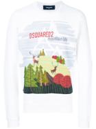 Dsquared2 - Mountain Life Print Sweatshirt - Men - Cotton - M, White, Cotton