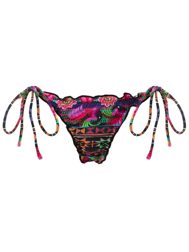 Blue Man Side-tie Printed Bikini Bottom