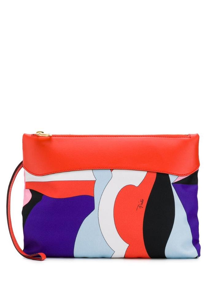 Emilio Pucci Vallauris Print Maxi Pochette - Red
