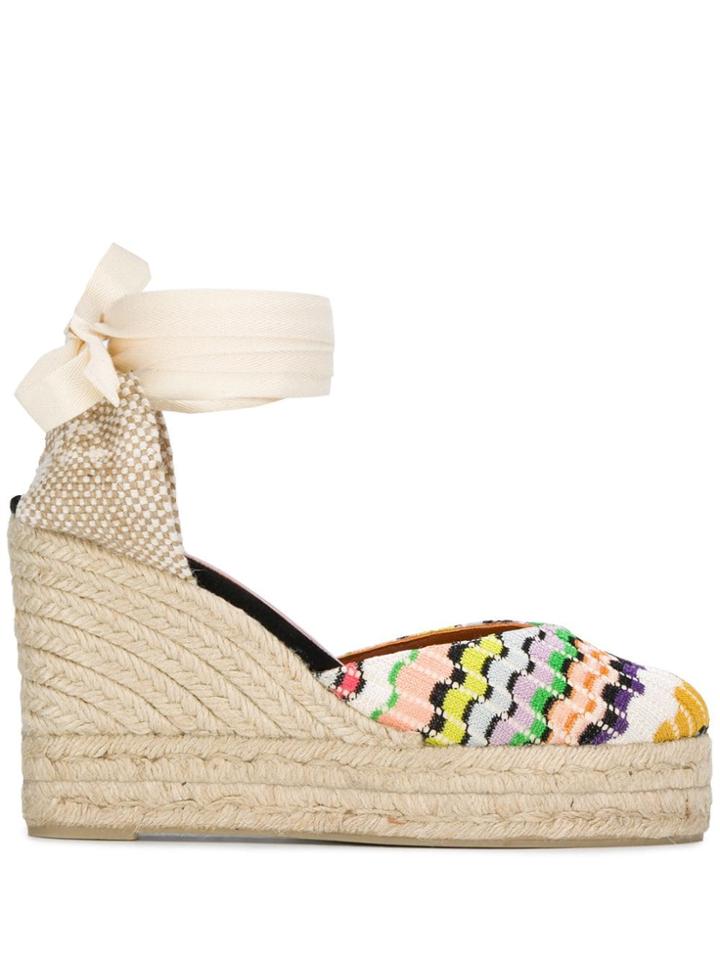 Missoni Multicoloured Wedged Espadrilles - Neutrals