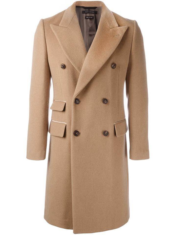 Marc Jacobs Double Breasted Coat, Men's, Size: 48, Nude/neutrals, Camel Hair/viscose/cotton