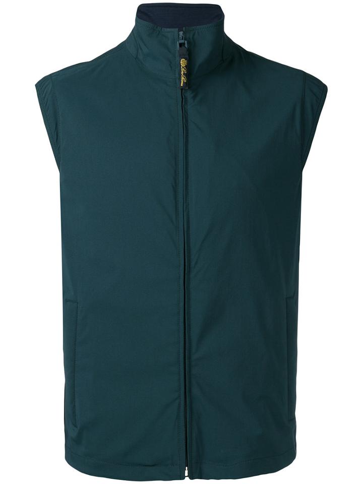 Loro Piana Golf Gilet, Men's, Size: Medium, Green, Silk/polyamide/virgin Wool/spandex/elastane