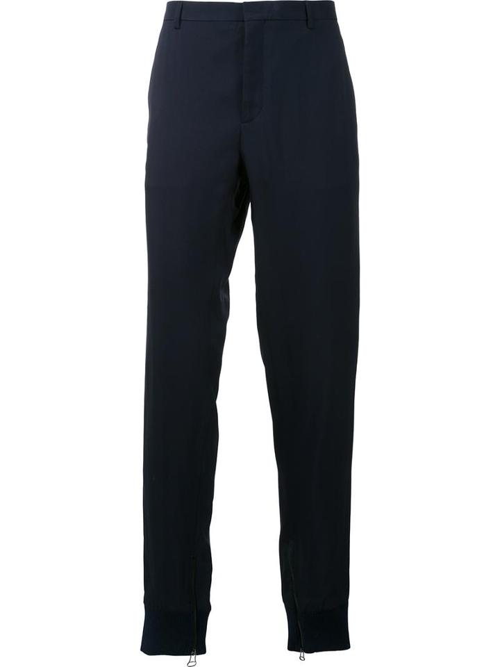 Lanvin - Zip Jogging Trousers - Men - Cotton/polyamide/viscose/wool - 48, Blue, Cotton/polyamide/viscose/wool