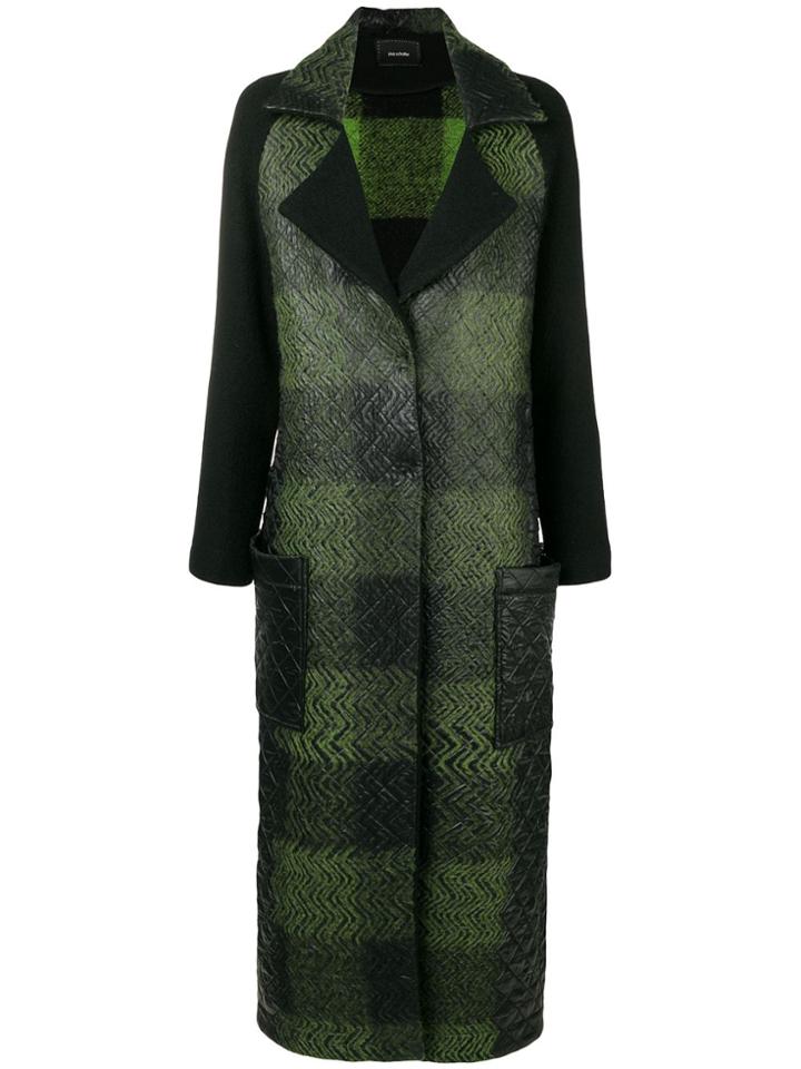 Irina Schrotter Textured Single Breasted Coat - Green