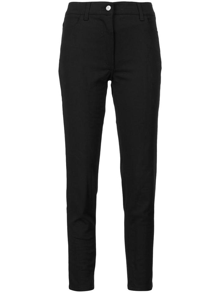 Jeremy Scott Slim-fit Cropped Trousers, Women's, Size: 44, Black, Cotton/other Fibers
