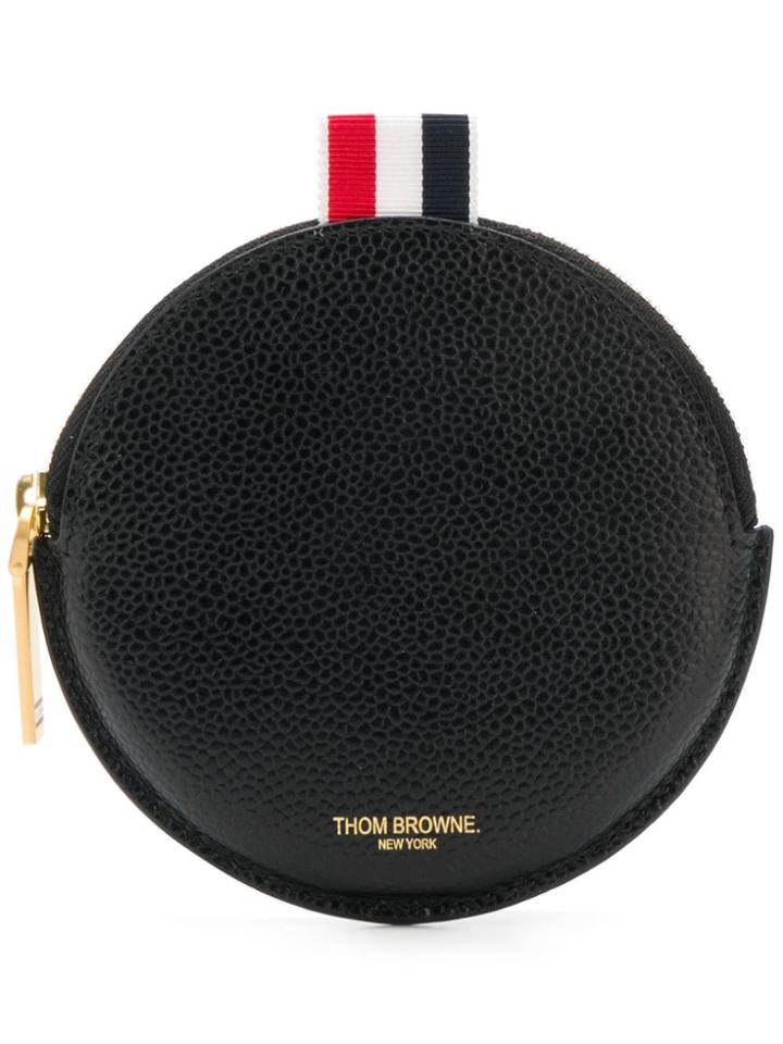 Thom Browne Round Pebbled Coin Belt Purse - Black