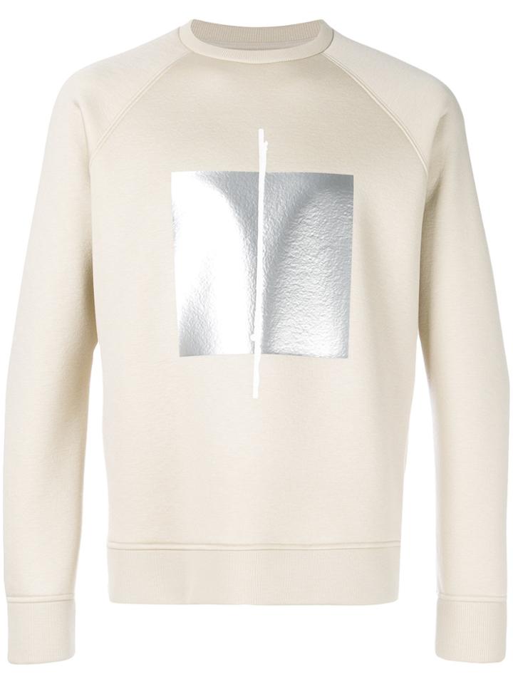 Neil Barrett Front Printed Sweatshirt - Nude & Neutrals