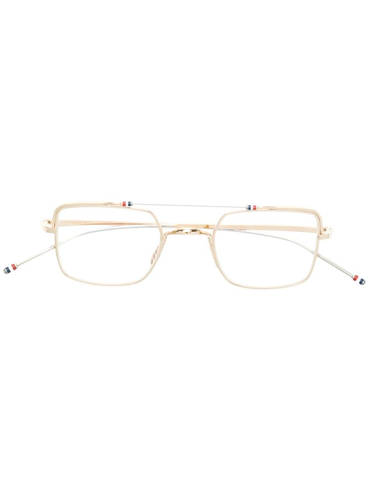Thom Browne Eyewear Aviator Optical Sunglasses - Metallic