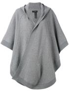 Burberry Hooded Poncho - Grey