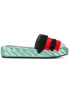 Marco De Vincenzo Quilted Platform Slippers - Green