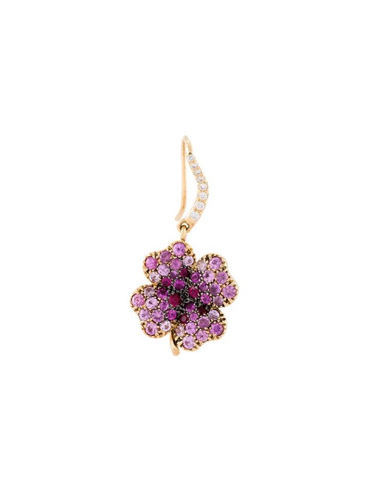 Aurelie Bidermann 'clover' Sapphire Earring, Women's, Pink/purple