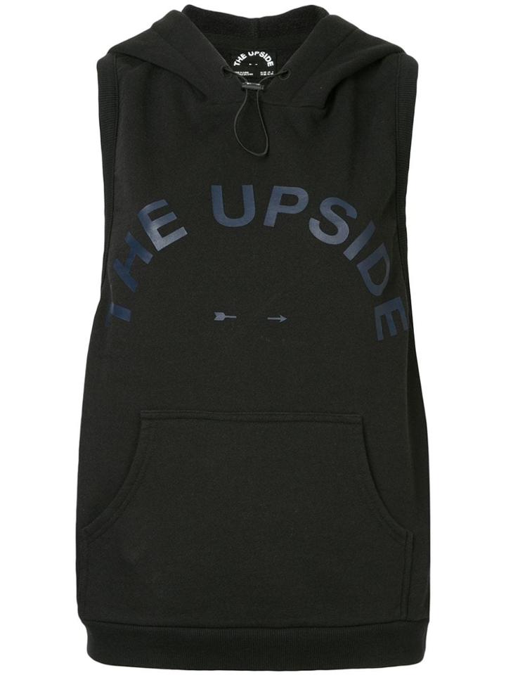 The Upside Sleeveless Hoodie - Black