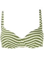 Solid & Striped Striped Underwired Bikini Top - Green