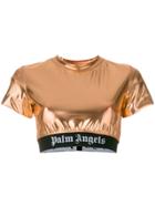 Palm Angels Cropped Sequin Top - Metallic