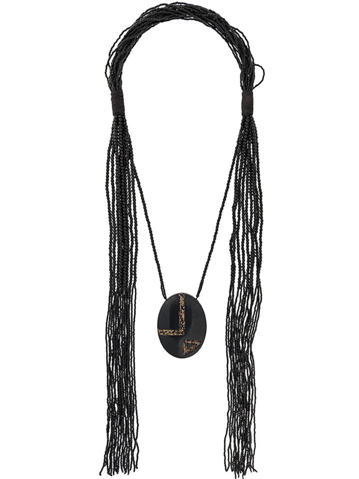 Max Mara Acume Beaded Necklace - Black