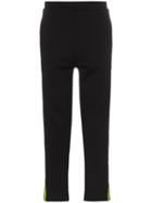 Prada Striped Cropped Cotton Sweatpants - Black