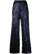 P.a.r.o.s.h. Sequined Flared Trousers - Blue