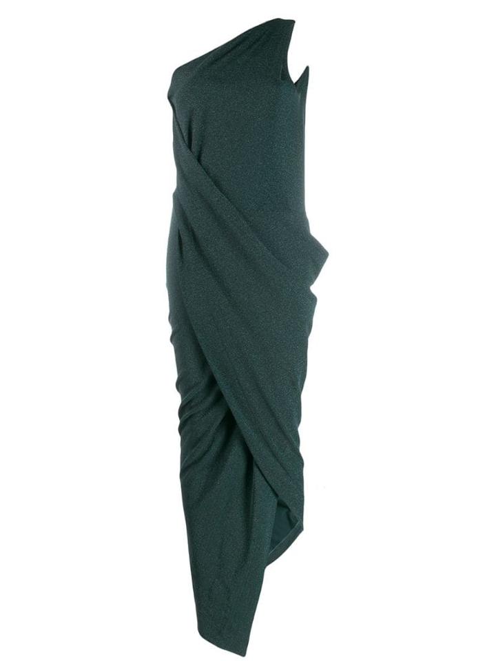 Vivienne Westwood Anglomania Draped One-shoulder Dress - Green