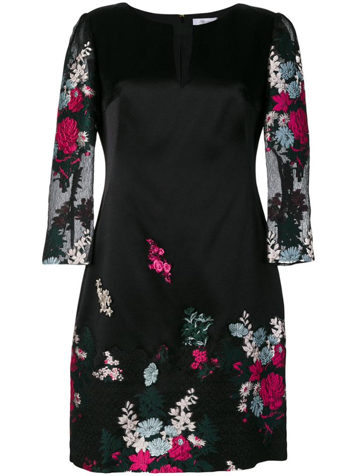 Blumarine Floral Jacquard Dress - Black