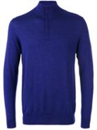 N.peal - The Regent Fine Gauge Half Zip Jumper - Men - Silk/cashmere - L, Blue, Silk/cashmere