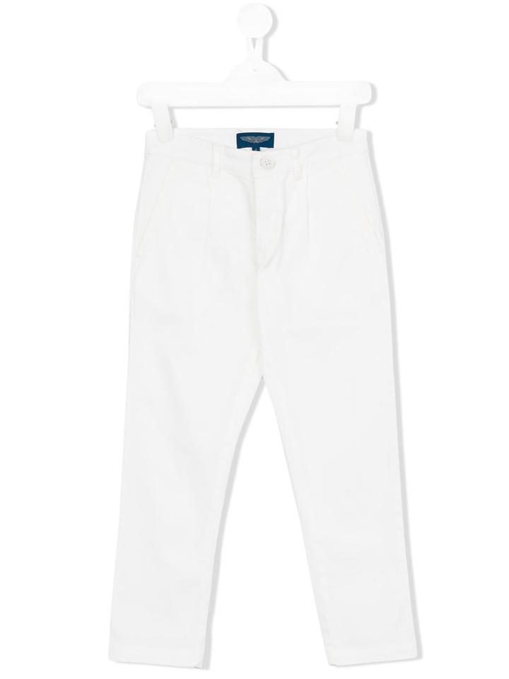 Aston Martin Kids - Smart Trousers - Kids - Cotton/spandex/elastane - 8 Yrs, Boy's, White
