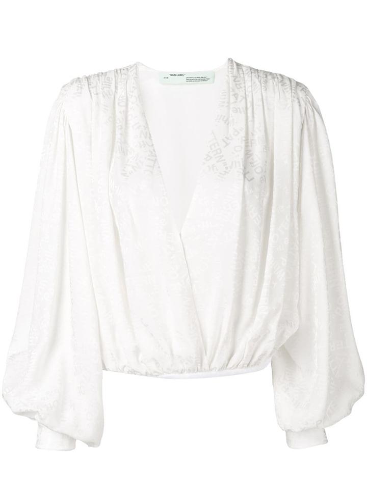 Off-white Logo Wrap Blouse