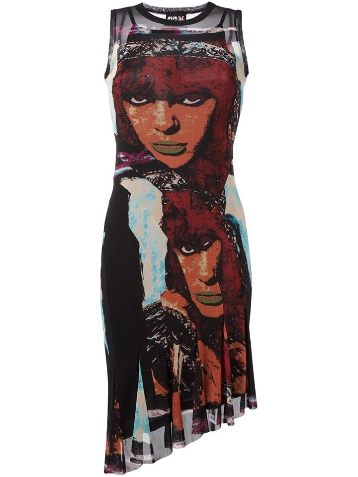 Jean Paul Gaultier Vintage Printed Asymmetric Dress