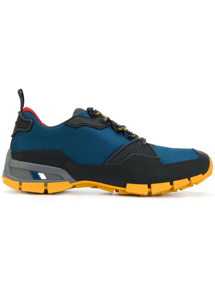 Prada Ridged Sole Sneakers - Blue